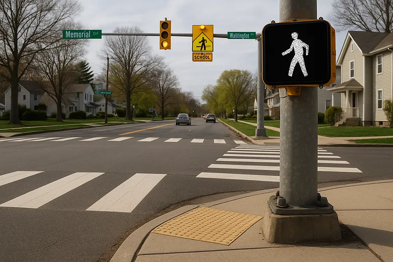 Illustration for pedestrian crossings